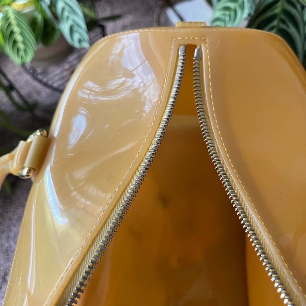 Furla Glossy Yellow Satchel - Picture 9 of 11